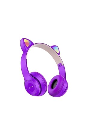 A+ Kalite Vilya Kedi Kulağı Detaylı Uyumlu Bluetooth Kablosuz Kulaklık Çocuk Oyuncu + Aux Kablo VİLYASTN-28 - 1