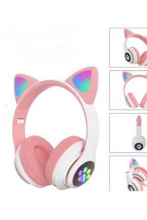 A Kalite Vilya Kedi Kulağı Detaylı Uyumlu Bluetooth Kablosuz Kulaklık Çocuk Oyuncu VİLYASTN-28 - 1