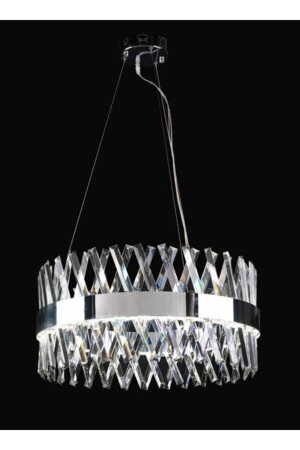 A Luxury Modern Kristal Taşlı Sarkıt Led Avize Kademeli 3 Renk Krom 50 Cm burenze401 - 3