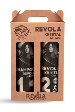 A Plus Crystal Protein & Keratin Haarglättungsprodukt Creme 500 ml + 500 ml Shampoo Original - 1