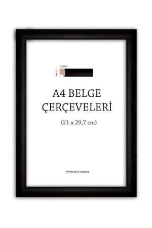 A4 Diploma Belgelik 1.sınıf Siyah Çerçeve (22MM) - 2