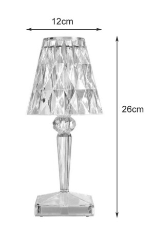 ® Abajur Model Usb Şarjlı Dokunmatik Kumandalı 16 Farklı Işık Modlu Masa Üstü Kristal Akrilik PRA-8804260-2494 - 7