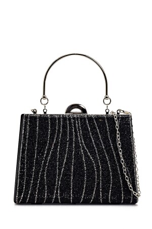 Abendkleid-Clutch-Portfolio-Tasche für Damen in Stoned Black - 3