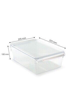 Abgedeckter Kühlschrank-Organizer im Schrank-Organizer-Regal 325 x 205 x 100 mm, transparent, M-E27-40-16K - 6