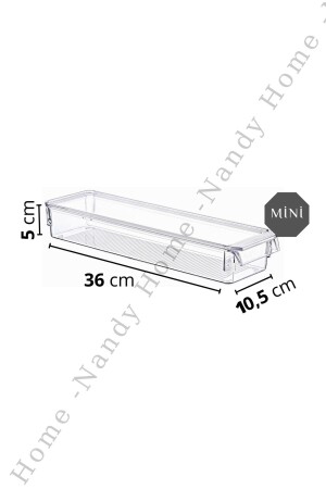 Abgedeckter Mini New Clear Kühlschrank- und Schrank-Organizer 3-teilig NDY-EP-625 - 5