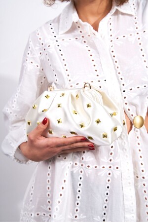 حقيبة ملابس المساء من زنزانة ساتن ذهبية - Berlesi