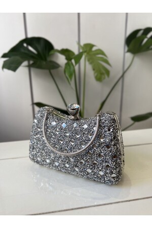 حقيبة ملابس مساء من الحجر الفضي - Busrabags