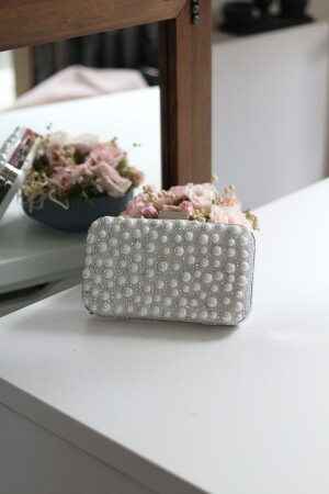كيس مساء مفصل من اللؤلؤ والحجر - Moom Bag