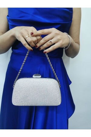 حجر كبير من النساء الفضة الفضة ثوب المساء المزج الخزينة سلسلة شريط اليد الزفاف الخصومة كيس الكتف ليلا - Nazart