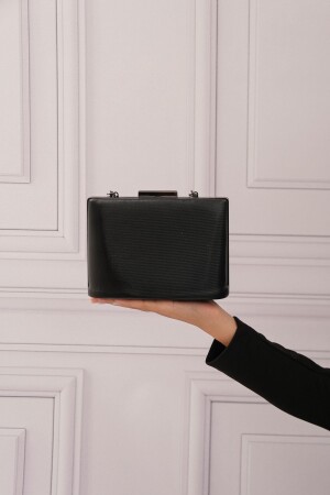 حقيبة من المجموعة السوداء من النسيج السوداء للمرأة - Roza Canta