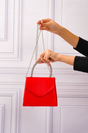 حقيبة الكتف الأحمر للنساء من فستان 