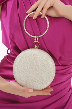 منز الذهبية من اللون الذهبي البحر البريوم نمط حجر سوار الخاتم فستان المساء حافظة كلمة الحقيبة - Womenacs