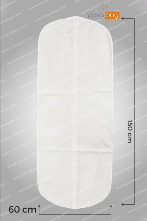 Abiye Elbise Kılıfı (GAMBOÇ) 5 Adet / 60x150 Cm Beyaz 50 gr PV11012022 - 3