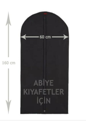 Abiye Elbise Kılıfı Gamboç 60x160 Siyah Tela Nonvoven(SİYAH) - 2