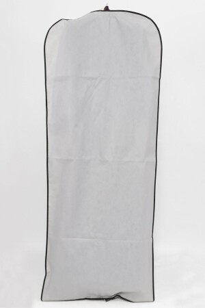Abiye elbise koruyucu kılıf- uzun boy elbise taşıyıcı- şeffaf pencere 64x160 cm- siyah - 2