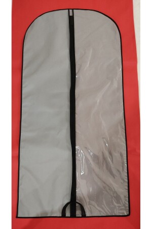 Abiye elbise koruyucu kılıf- uzun boy elbise taşıyıcı- şeffaf pencere 64x160 cm- siyah - 3
