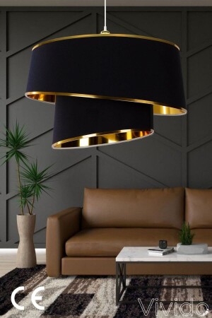 مُنْزِق الذهب ورقة أوريون الذهبية شمعة ABS المظلة-6700 - Vivido Abajur