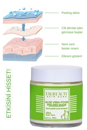 Abziehbare Fußmaske mit Aloe Vera-Extrakt zum effektiven Peeling abgestorbener Haut und Rissen, 100 ml - 7