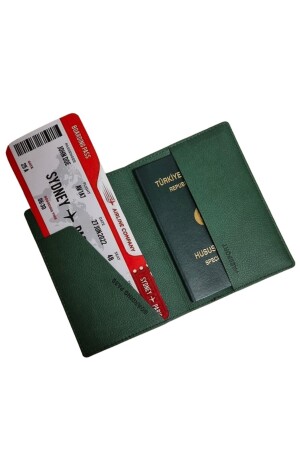 Acar Mira Vegan Deri Pasaport Kılıfı Pasaportluk Yeşil - 3