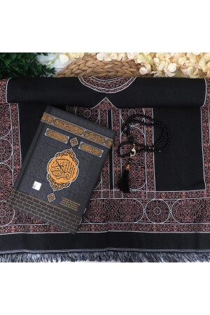 Acetatbox + mittelgroßer Koran + Gebetsteppich + Perlengebetsperlen – Kaaba - 3