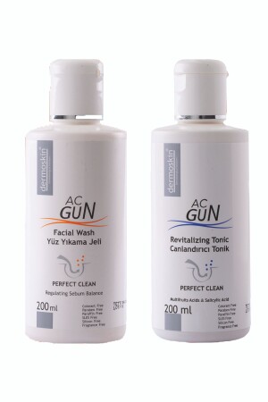 Acgun Gesichtswaschgel für zu Akne neigende Haut 200 ml + Acgun Revitalizing Tonic 200 ml DER6002541 - 1