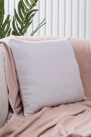 Açık Gri Kırlent Kılıfı Dekoratif Düz Sade Punch Panoroma-209 Punch Yapılabilir Panç - Özenev