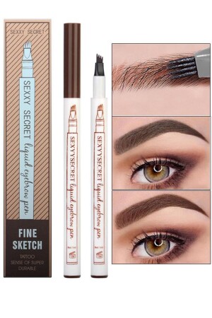 Açık Kahve Fine Sketch Kaş Kalemi Şekillendirme Boyama Kaş Rimeli Kalıcı Microblading - Mobee