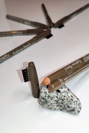 Açık Kahve Kaş Kalemi - Eyebrow Pencil & Eyebrow - Kaş Farı Duo Jel Ve Toz No:02 - 2