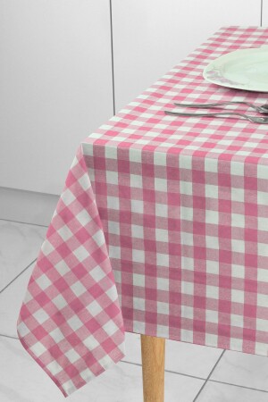 Açık Pembe Büyük Ekose Kareli Piknik Örtüsü Ölçü Seçenekli - Soft Kare
