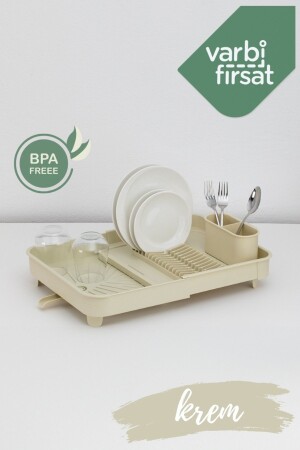 MNZ-Collapsible سلايزبلاكت ريك الوجبات ريك السلة الوجبات / العاج - كريم - Varbifırsat