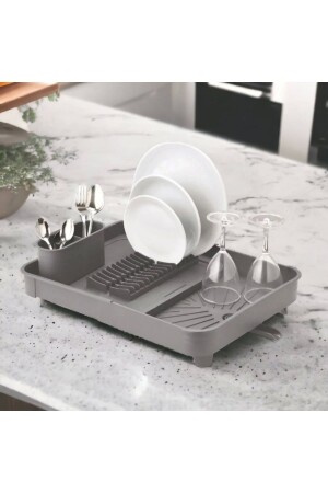 MNZ-Collapsible سلايزبليد بلاك رف الأطباق رف الأطباق سلة / مفتوحة Gr LRN-032 - LarinHome