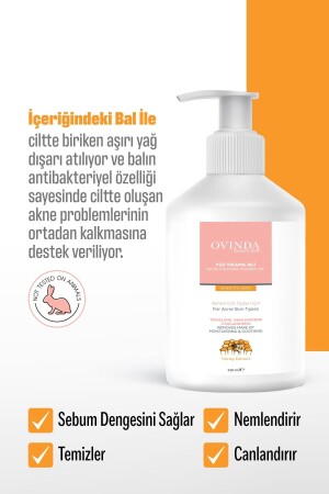 Acne Care Yüz Yıkama Jeli Akneli Ciltler 250 ml Nemlendirme - Temizleme - Canlandırma OVD-01.01 - 3