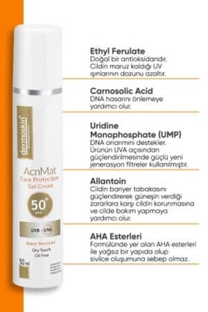 AcnMat SPF 50- Güneş Koruyucu Jel Krem 50ML - 5