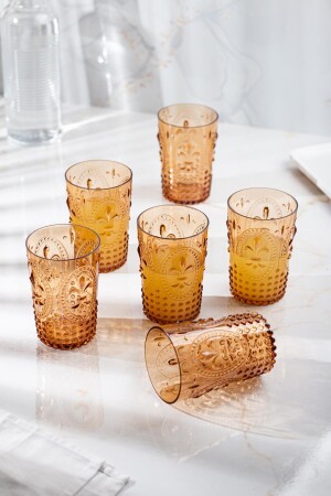 Acryl-Honig-Set mit 6 kurzen Gläsern und Wasser-Erfrischungsgetränk-Kaffeegläsern 400 ml (kein Glas) 1653164 - 1