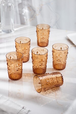 Acryl-Honig-Set mit 6 kurzen Gläsern und Wasser-Erfrischungsgetränk-Kaffeegläsern 400 ml (kein Glas) 1653164 - 2