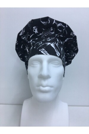 كوبات الفطر من قبعة الشيف (مظهر مطبخ أسود) - Adalilar İş Elbiseleri