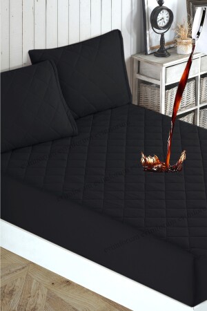 Adelya Black Quilted Liquid Proof Matratze Protector mksga - 1