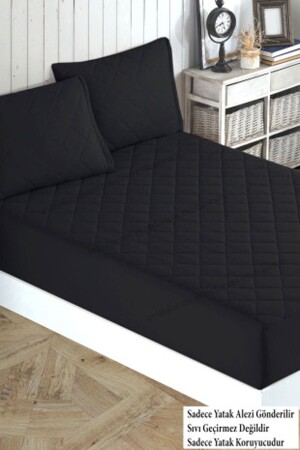 Adelya Black Quilted Mattress Protector Matratzenschoner mkyka - 1