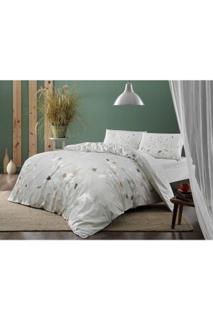 Adena Beige Bettbezug-Set, Einzelbett, ohne Gummizug, 160 cm x 220 cm - 1