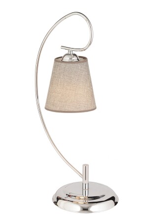 Adora verchromte Hut-Tischlampe für Wohnzimmer und Schlafzimmer, modernes Design, Lampenschirm 3728-1M-CH - 4