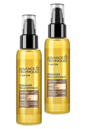 Advance Techniques Argan ve Hindistan Cevizi Yağı İçeren Saç Bakım Yağı 100 Ml. İkili Set - Avon