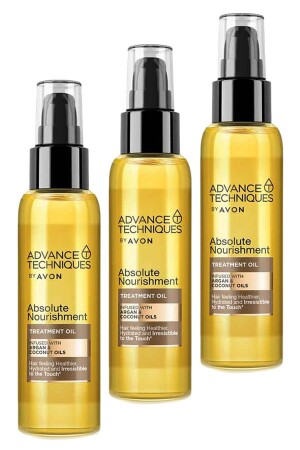 Advance Techniques Argan ve Hindistan Cevizi Yağı İçeren Saç Bakım Yağı 100 Ml. Üçlü Set - 1