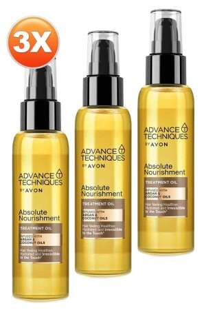 Advance Techniques Argan ve Hindistan Cevizi Yağı İçeren Saç Bakım Yağı 100 Ml. Üçlü Set - 3