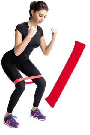 Aerobic Band Pilates Platten Yoga Fitness Squat Workout Band Latex Übung Rot - 1