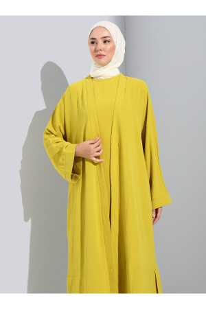 Aerobin Dress&Abaya Doppelanzug – Säuregelb – Refka Casual 8668758 - 2