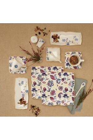 Afife 32 Parça 6 Kişilik Kahvaltı Seti Kare 153.03.08.0519 - Karaca