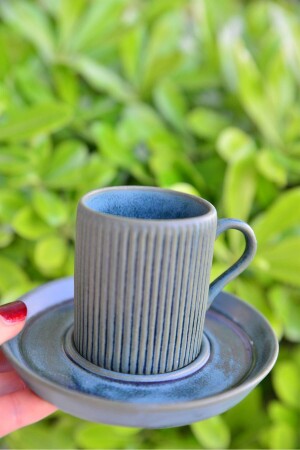 Afra Yeşil 2 Kişilik Porselen Türk Kahvesi Fincan Takımı 11130Y - şirin eşyalarım