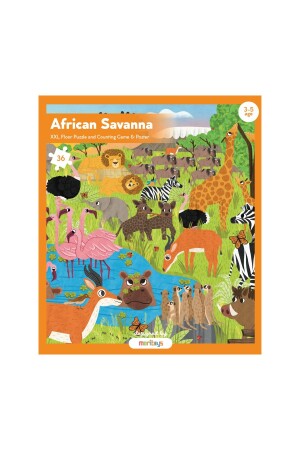 African Savanna - 36 Parça Xxl Dev Puzzle- Gözlem Ve Sayma Oyunu & Posteri - 1