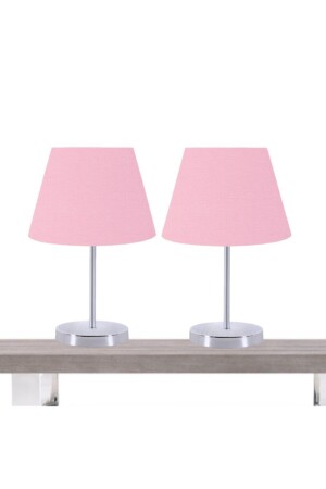 A&g Chrome Body Double Lampshade Set Stoff-Kopfteil AAGK9016 - 1