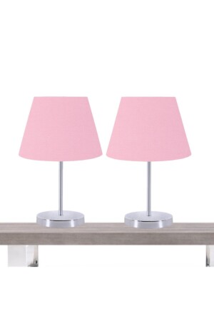 A&g Chrome Body Double Lampshade Set Stoff-Kopfteil AAGK9016 - 2